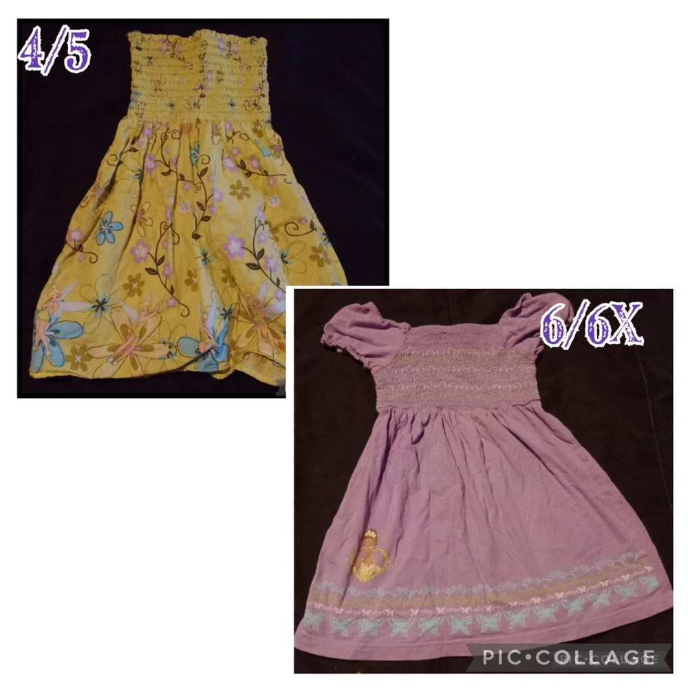 Disney princess cotton dresses Tinkerbell & Tiana